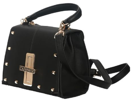 CAFE NOIR Kleine Schlittschuh mit facettierten Nieten Schwarz Einheitsgröße