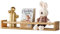 OAKERLAND Wandregal Kinderzimmer Holz Bücherregal Wand, 50cm Wandregal Eiche Massiv für Kinderzimmer, Eiche Schweberegal Bilderleiste für Bücher Märchenbücher, Zeitschrift