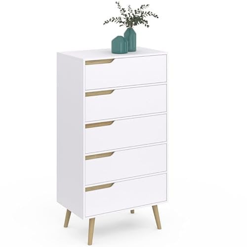 IDMarket Helsinki - Chifón (5 cajones, 60 cm), color blanco