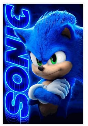 Repaly Poster, Motiv: Sonic The Hedgehog, Spielposter (22) auf Leinwand, Schlafzimmer-Dekor, Sportlandschaft, Büro, Raumdekoration, Geschenk, ungerahmt, 20 x 30 cm