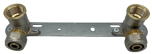Rimex Unidad de montaje para grifo de ducha, soporte para grifo de ducha, soporte de grifo para lavabo, bañera, 150 mm x 1/2 pulgadas x 16 mm, PEX