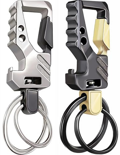 Pack de 2 Porte Clef, Porte-CléS DéCapsuleur, Mousqueton Porte Clé de Voiture, en Cadeau Cadeau FêTe Des PèRes, porte-clés ModèLe Couple