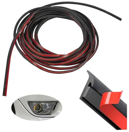 JNNJ Autotür-Dichtungsstreifen, Autotür-Kantenschutz Selbstklebend Gummidichtung, Auto T-Kante Gummi-Autotürdichtung, Für Auto Lkw Motor Wetterstreifen(8mm)