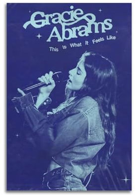 Szzmyo Gracie Abrams Poster, modern, ästhetisch, Leinwand, Kunst, Schlafzimmer, Wohnzimmer, Badezimmer, Klassenzimmer, Büro, rahmenloser Stil, 30 x 45 cm