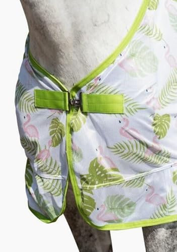 HKM Flamingo Fliegendecke, Grün/Pink, 155