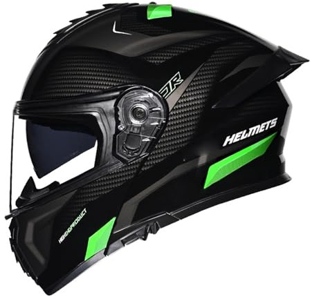 Motorradhelm Klapphelm Integralhelm DOT/ECE-Zugelassener Verkehrssicherheit Robuster Leiser Motorrad Helm Rollerhelm Sturzhelm mit Doppelvisier Sonnenblende Damen Herren Erwachsene