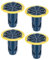 QUARKZMAN Valvola Antiriflusso Scarico Pavimento per Doccia, Valvola per Fognatura Antiodore Inserto Centrale Tappo Scarico Raccogli Capelli per Cucina Bagno Balcone, Blu 4 Pezzi