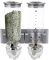 Distributeur de céréales mural - Récipient triple de céréales pour aliments secs, distributeur triple d'aliments secs | Conteneur de stockage multifonction indispensable pour
