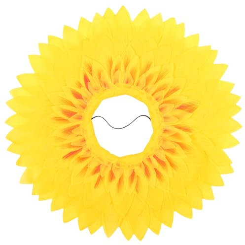 Gogogmee Requisiten für Sportspiele Sonnenblumen-Performance-Kostüm Stirnband Mädchen sonnenblumen kopfschmuck Sonnenblumen-Kopfbedeckung Anlage hochzeitsdeko Sonnenblumen-Gesichtsabdeckung