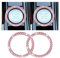 CGEAMDY 2 Stück Auto Motor Start Stop Button Ring, Universal Auto Kristall Strass Motor Starter Dekoration Ring, Auto Startknopf Dekorationsring Autoinnenraum (Einreihig/Rot)