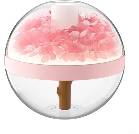 Zilimontt Eternal Flower Air Humidifier, 270ML Cool Mist Maker,Portable And Wireless,Wireless Design Air Humidifier, Eternal Flower Design, 270ML Cool Mist Maker(Pink)