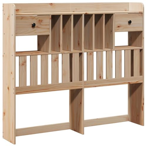 vidaXL Headboard with Storage 135 cm Solid Wood Pine