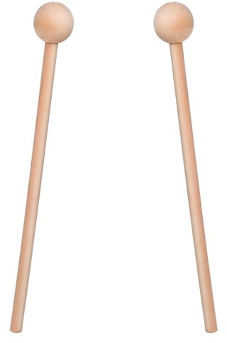 2 Stück Holzschlägel Xylophon Klangstäbe,Glockenspiel,Schlagstock,für Kinder,Klangstab,Xylophone,Holz,Schlägel Percussion Sticks, GlockenspielschläGel mit Holzgriff Rhythmus Trommelstöcke Holzblock