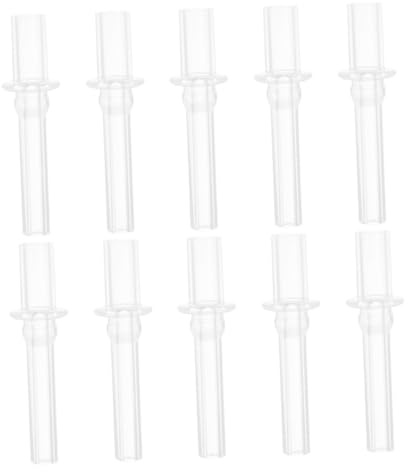 Silicone Drinking Straw Tips 10pcs Straight Tube Long Nozzle | Reusable Replacement Heads for Cups and Bottles, Smooth Drinking Experience, Daily Use Accessory
