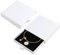 BIVOFU 1 Stück Schmuck-Geschenkbox, Papier-Schmuck-Display Geschenkboxen, 9 x 9 x 1,7 cm - Papier-Schmuck-Display für Halsketten, Ohrringe, Ringe - Stilvolle Geschenkverpackung (Weiß)
