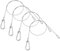 4 unidades de 50 cm x 1,5 mm, cable de seguridad, cable de acero con ojales, cable de bucle, cuerda de alambre ajustable, cable de seguridad de acero inoxidable