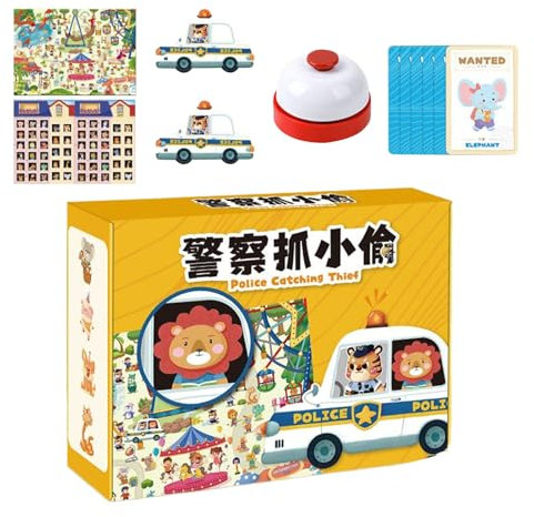 Strategiespiele Brettspiele,Spannendes Diebesjagd Spieleset - Zweispieler Puzzlespiel, Lernspielzeug Für Vorschulkinder, Spaßiges Entwicklungsspielzeug Für Familienabende
