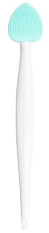 Women Face Silicone Scrubber, Double-Sided Facial Cleansing Brush, Soft Exfoliatings Texture, Travel-Friendly Design, Nose Scrubber Skin Care Tool for Makeup Removal Use Beauty Routine 5.43x0.86in