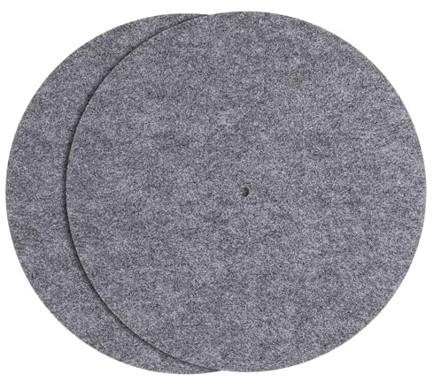 MOTHNUR 2 Stück Schallplattenmatte Plattenspieler Filzmatten Schallplatten Filzmatte Filz Plattenspielermatte Schallplatten Schutzmatte Plattenspielermatte Für Vinyl
