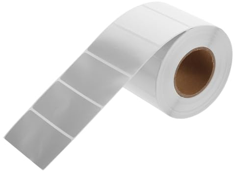 VILLFUL 1000pcs Large Silver Matte Sticker Labels for Printer Printable Barcode Mailing Label with Rounded Corners Adhesive for Organizing Bottles Plants and Express Use