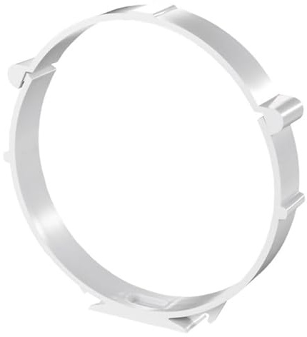 Vents 100mm Ducting Pipe Clip, White Plastic | Secure Wall Or Ceiling Support For 100mm Round Rigid Ventilation Ducting
