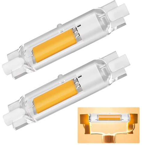 Dvnoua R7S LED 78mm Dimmbar 20W, Warmweiß 3000K, R7S LED 78mm Lampen Ersatz für 200W Halogen Leuchtmittel, 2000LM Kein Flackern, 360°Abstrahlwinkel, für Flur/Deckenlampe/Stehlampe, 2PCS