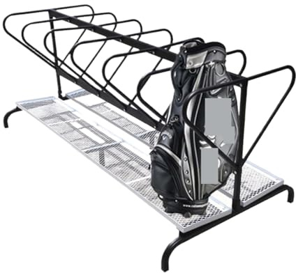 Golf Storage Rack - Organizer for 6-12 Golf Bags and Clubs - Efficient Equipment Organizer for Home or Garage