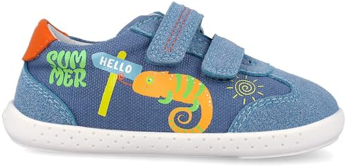 Barefoot Schuhe aus Segeltuch für erste Schritte, Indigo A631, 26 EU