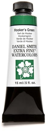 DANIEL SMITH 284600042 , Hooker's Green Extra Fine Watercolor 15ml Paint Tube, 0.5 Fl Oz (Pack of 1)
