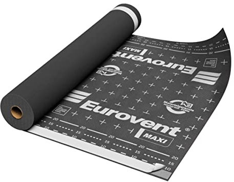 75qm Eurovent® MAXI 3-lagige Dachmembran Unterdeckbahn 140g/m2 Sd=0,02m mit zwei Selbstklebebändern