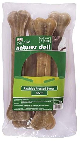 PPI Rawhide Pressed Bones (Size: 30cm x 4)