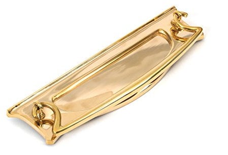 From The Anvil Polished Brass Art Deco Letter Plate