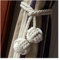Tassel Curtain Tie Backs, One Pair Of Handmade Tied Back Curtain Clip Tassel Cotton Rope Tie Ball Back Curtain Accessories (Beige)