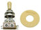 Dopro LP Guitar 3 Way Toggle Switch Chrome with Cream Tip and RHYTHM TREBLE Plate for Les Paul