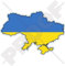 UKRAINE Ukrainische Karte-Flagge Україна 110mm Auto & Motorrad Aufkleber, Vinyl Stickers