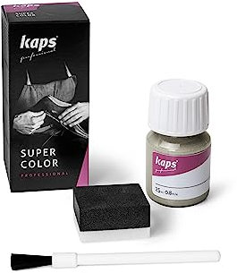 KAPS Super Color, Leather Dye for Natural Leather, Faux Leather and Fabric, Leather Dye 25 ml (404 - Platinum)
