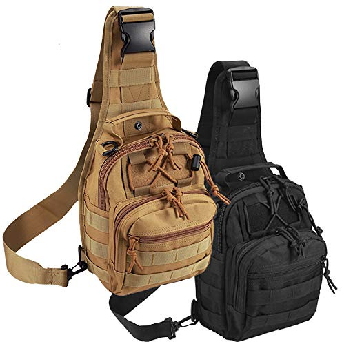 Novemkada Taktische Umhängetasche, 1000D Outdoor Military Sling Daypack Rucksack