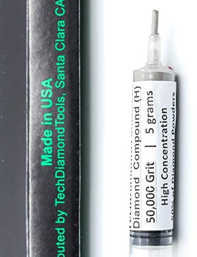 TechDiamondTools Diamantpolierpaste Polierpaste 50.000 Körnung 0-0,5 Mikron zum Endpolieren 5 Gramm mit hoher (H) 50% Konzentration von Damondpulver
