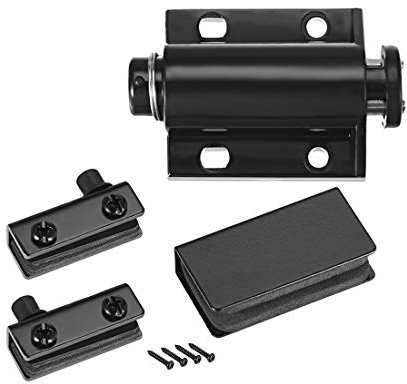 sourcing map Glastür-Magnetschnäpper Verschlüsse mit Klemmen Set für 5-6mm Glastür