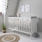 Tutti Bambini Rio 2-in-1 Baby Cot Bed with Cot Top Changer (0-6 years) 140x70 cm - Baby Crib & Toddler Bed, Baby Bed, Adjustable Base, Baby Cot, Newborn Essentials (White & Dove Grey)