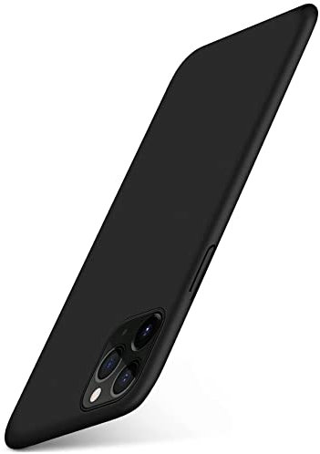 moex Alpha Case für Apple iPhone 11 Pro Hülle Ultra Dünn, Schutzhülle mit erhöhtem Kameraschutz, Slim Cover Hardcase Backcover, Dünnste Handyhülle Minimalistisch, Matt Schwarz