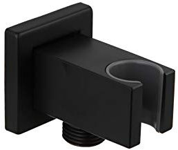 Housler® Matt Black Shower Head (Matt Black Shower Wall Holder with Outlet)