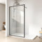 EMKE Duschwand 120x200 cm Walk In Duschtrennwand Für Badewanne 8 mm Duschwand glas NANO einfach-Reinigung Beschichtung Schwarzer Rahmen