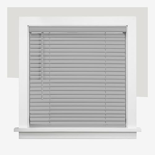 CHICOLOGY Mini-Jalousien, kabellos, glänzend, Grau, 68 cm B x 183 cm H, Fensterrollo