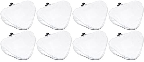 Yourspares Steam Mop Microfibre Cleaning Cloth Cover Pads Kit For Vax Hard Floor Advance, Hard Floor Master, S2, S2C, S2S, S2S-1, S2ST and S2U Triangular Head Steam Mops x 8