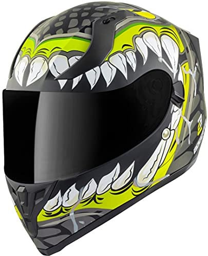 Bogotto V128 Naga Helm, schwarz matt/neon, L