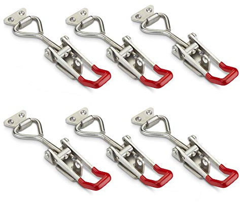 6er Set SOTECH Spannverschluss M8 Haltekraft 600 Kg | abschließbar Edelstahl SS304 verstellbarer Kistenverschluss