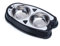 Gamelle pour Chien Personnalisé Bol pour Chiens Pet Supplies Pingouin Double Bowl Dog Food Plastique Double Bol en Acier Inoxydable Noir