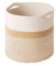 EUYIMOMO Panier Osier,Panier de Rangement en Corde de Coton Pot de Fleur tissé, Panier de Fleur de Plante Panier Corde de Coton Pot de Fleur Rond -20cm