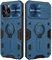 CloudValley Armor Hülle für iPhone 13 Pro 6.1'’ mit [Schiebekameraschutz & Ringständer], Militärhülle mit 360° Drehbarer Ständerring, Stoßfest, Rüstungshülle für iPhone 13 Pro 2021-Blau